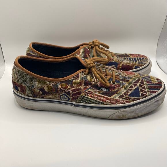 Vans Sample Sneakers women’s 11 Rare Tapestry Jacquard Woven lace Casual Shoes - Picture 4 of 8